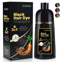Shampoo de tintura de cabelo YOURTONE Natural Black 500mL, 30 dias de duração Shampoo de tintura de cabelo YOURTONE Natural Black 500mL, 30 dias de duração