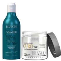 Shampoo Detox Therapy Antirresíduos Blueken 500ml e Máscara Ouro Branco Blueken 500g Shampoo Detox Therapy Antirresíduos Blueken 500ml e Máscara Ouro Branco Blueken 500g