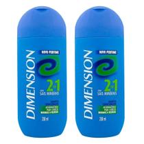 Shampoo Dimension 2 em 1 Cabelos normais a oleosos - Kit com 2
