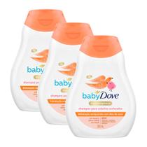 Shampoo Dove Baby Hidratação Enriquecida Cabelos Cacheados 200ml Kit com três unidades