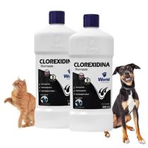 Shampoo Dugs Clorexidina 2 Unidades Seborreia Antisséptico 500Ml Word Vet
