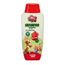 SHAMPOO e COMDICIONADOR VEGANO 5 EM 1 MORANGO 500ML PARA CAES E GATOS