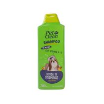 Shampoo E Condicionador 2 Em 1 Cães E Gatos Ph Neutro Vitaminas + Queratina 700ml Pet Clean