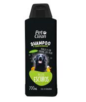 Shampoo E Condicionador 2 Em 1 Cães Gatos 700ml Pet Clean Pelos Escuros PH Balanceado