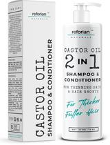 Shampoo e condicionador 2 em 1 Óleo de rícino para o crescimento do cabelo