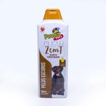 Shampoo e Condicionador 2 em 1 Pelos Escuros Power Pets 700ml