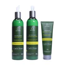 Shampoo e Condicionador 280ml + Leave-in Vector Force Curl & Wave