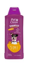 Shampoo e Condicionador 5 em 1 Cães e Gatos Pet Clean 700ml