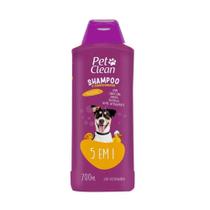 Shampoo e Condicionador 5 em 1 - Pet Clean - 700ml