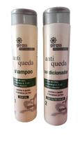 Shampoo e Condicionador Antiqueda, previne a queda e fortalece os fios Girass frascos com 320 ml