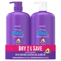 Shampoo e condicionador Aussie Miracle Moist 900 ml sem parabenos