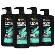 Shampoo e Condicionador AXE Apollo 2 em 1 (828ml) - Kit com 4 Unidades