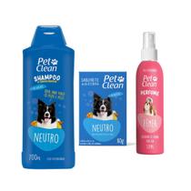 Shampoo E Condicionador Cachorro Pet Clean +Sabonete +Perfume