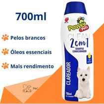 Shampoo e Condicionador Clareador para Cães e Gatos 700ml Power Pets