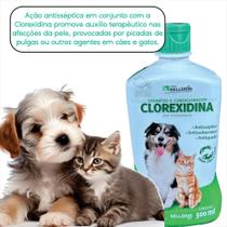Shampoo e Condicionador Clorexidina Kelldrin Carrapato Piolho Pulga Sarna