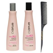 Shampoo e Condicionador Defrizz Liss Effect+ Pente Lilabella Shampoo e Condicionador Defrizz Liss Effect+ Pente Lilabella