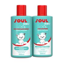 Shampoo e Condicionador Infantil kit Soul Care 500ml kids Sem Lagrimas Testado Dermatologicamente