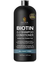 Shampoo e condicionador INFINA ESSENTIALS Biotina 2 em 1 480 mL Shampoo e condicionador INFINA ESSENTIALS Biotina 2 em 1 480 mL