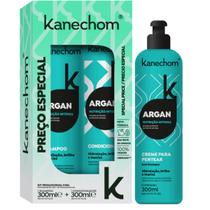 Shampoo e Condicionador Kanechom Argan + Creme para Pentear