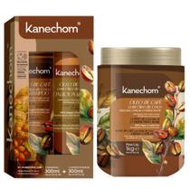Shampoo e Condicionador Kanechom Óleo de Café com Óleo de Coco + Máscara Condicionante