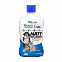 Shampoo e Condicionador Kelldrin Matt 6 em 1 Antipulgas, Carrapatos e Sarna para Cães e Gatos 500ml