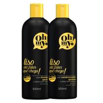 Shampoo e Condicionador Liso Até Falar que chega Oh My 500ml Shampoo e Condicionador Liso Até Falar que chega Oh My 500ml
