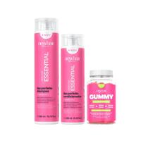 Shampoo e Condicionador Liso Perfeito + New Hair Gummy