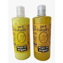 Shampoo e Condicionador Magia do Argan Pet Family 500 ml