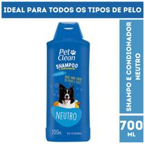 Shampoo e Condicionador Neutro Pet Clean 700 mL para Cães e Gatos