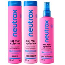 Shampoo e Condicionador Neutrox Sol, Mar e Piscina + Sérum Reconstrutor