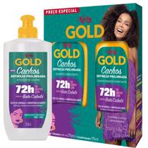 Shampoo e Condicionador Niely Gold Cachos Definição Prolongada + Ativador de Cachos