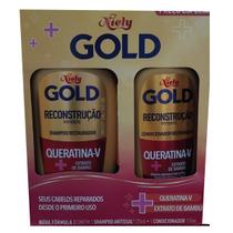 Shampoo e Condicionador Niely Gold Max Queratina V + Extrato de Bambu Shampoo e Condicionador Niely Gold Max Queratina V + Extrato de Bambu
