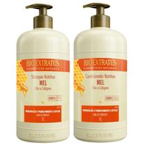Shampoo e Condicionador Nutritivos Mel Bio Extratus 1 Litro Shampoo e Condicionador Nutritivos Mel Bio Extratus 1 Litro