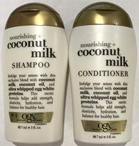 Shampoo e condicionador OGX com leite de coco - tamanho de viagem (90 ml)