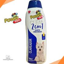 Shampoo e Condicionador para Cães e Gatos Clareador 700ml Power Pets