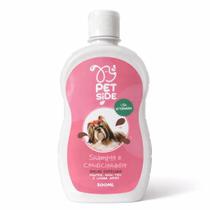 Shampoo e Condicionador para Cães Raça Shitzu Maltês Lhasa Apso Pelagens Longas Petside 500ml Shampoo e Condicionador para Cães Raça Shitzu Maltês Lhasa Apso Pelagens Longas Petside 500ml