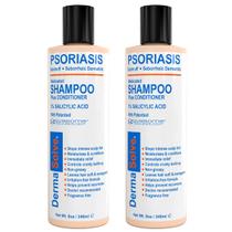 Shampoo e condicionador para psoríase do couro cabeludo DermaSolve 240 mL (pacote com 2)