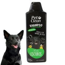 Shampoo e Condicionador Pelos Escuros Para Cachorros e Gatos Pet Clean 2 em 1 Escurecedor Brilho e Maciez