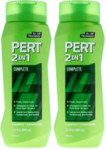 Shampoo e condicionador Pert Plus 2 em 1 para cabelos normais 400 ml (pacote com 2)