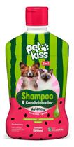 Shampoo e Condicionador Pet Kiss Melancia 500ml Cães e Gatos Kelldrin
