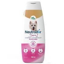 Shampoo e Condicionador Petmais 3 em 1 Neutrodor Pelos Claros para Cães - 700 mL