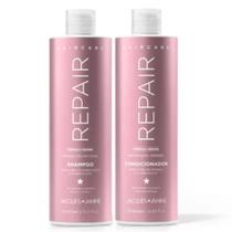 Shampoo e Condicionador Repair Jacques Janine Hair Care-Vegana- 400ml cada