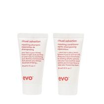 Shampoo e condicionador reparador EVO Ritual Salvation Duo 2x30ml Shampoo e condicionador reparador EVO Ritual Salvation Duo 2x30ml