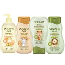 Shampoo e Condicionador Skalinha Bebê Sálvia + Sabonete Líquido + Creme para Pentear