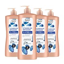 Shampoo e condicionador Suave 2 em 1 Moisture 800 mL (pacote com 4) Shampoo e condicionador Suave 2 em 1 Moisture 800 mL (pacote com 4)