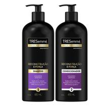 Shampoo e Condicionador Tresemmé 650ml Reconstrução e Força Shampoo e Condicionador Tresemmé 650ml Reconstrução e Força