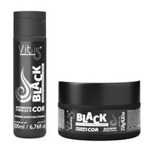 Shampoo e Mascara Black Vitiss Brilho e Hidratação para cabelos pretos Shampoo e Mascara Black Vitiss Brilho e Hidratação para cabelos pretos