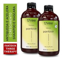 Shampoo e Máscara Pantovin Crescimento Capilar - Three Therapy