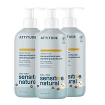 Shampoo e sabonete líquido ATTITUDE 2 em 1 Baby 480 ml (pacote com 3) Shampoo e sabonete líquido ATTITUDE 2 em 1 Baby 480 ml (pacote com 3)