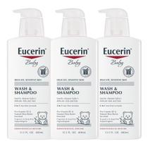 Shampoo e Sabonete Líquido Eucerin Baby Sem Perfume - 400mL (Kit com 3) Shampoo e Sabonete Líquido Eucerin Baby Sem Perfume - 400mL (Kit com 3)